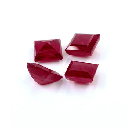 Natural Bangkok Ruby Calibrated Squares | 10mm & 11mm