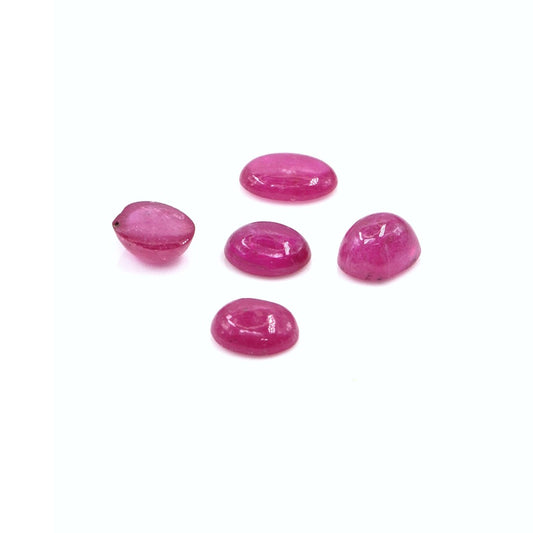 Natural Bangkok Ruby Calibrated Cabochon Ovals | 3x4mm & 4x5mm