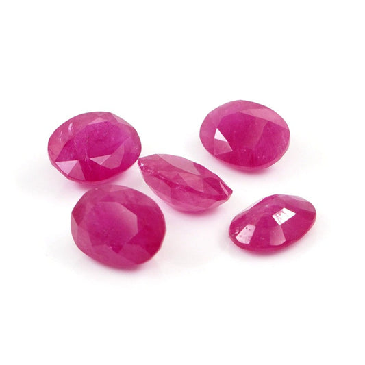 Natural Untreated Mozambique Ruby Calibrated Ovals | 5x9mm & 6x10mm