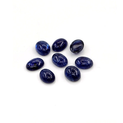 Natural Bangkok Blue Sapphire Calibrated Cabochon Ovals | 5x7mm & 6x8mm