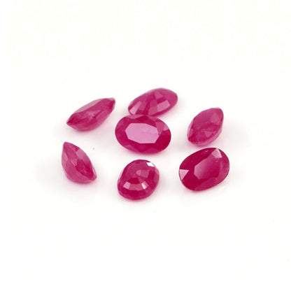 Natural Untreated Mozambique Ruby Calibrated Ovals | 3x5mm & 4x6mm