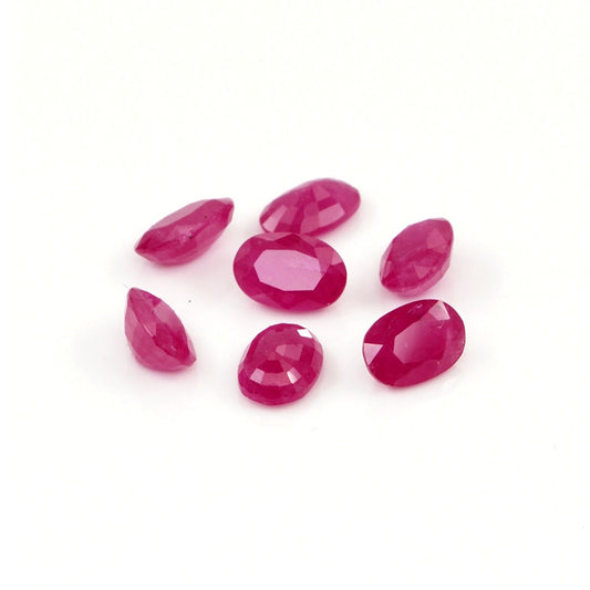 Natural Untreated Mozambique Ruby Calibrated Ovals | 3x5mm & 4x6mm