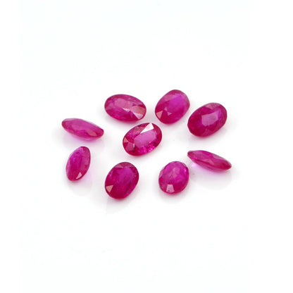 Natural Untreated Mozambique Ruby Calibrated Ovals | 3x5mm & 4x6mm