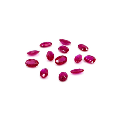 Natural Untreated Mozambique Ruby Calibrated Ovals | 3x5mm & 4x6mm