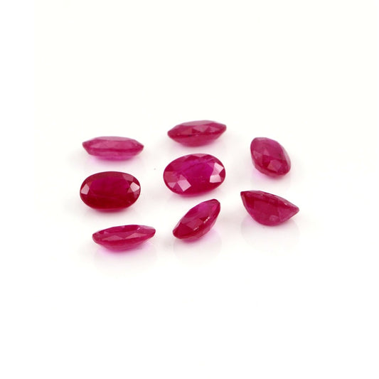 Natural Untreated Mozambique Ruby Calibrated Ovals | 3x5mm & 4x6mm