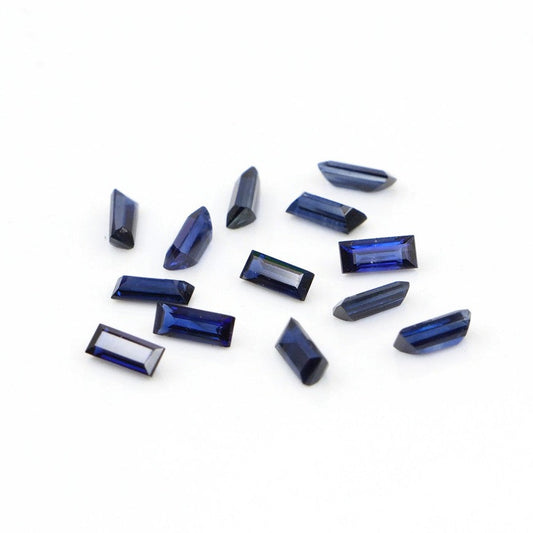 Natural Untreated Blue Sapphire Calibrated Baguettes | 1.5x4mm & 2x4mm