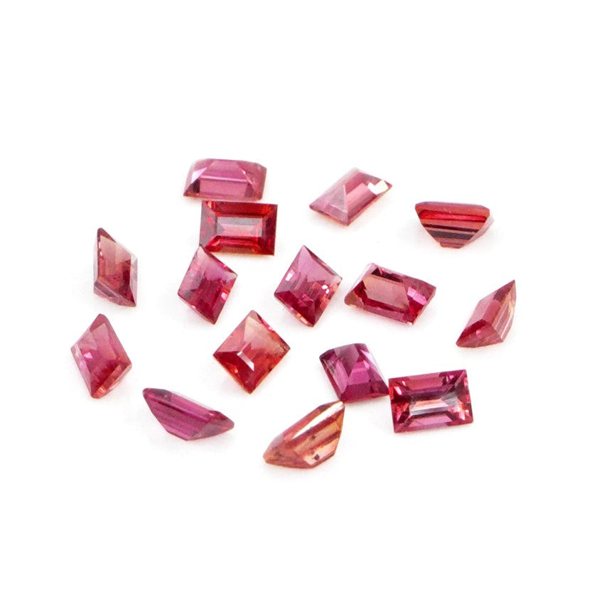 Natural Untreated Padparadascha Sapphire Calibrated Baguettes | 3x4mm & 4x5mm