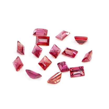 Natural Untreated Padparadascha Sapphire Calibrated Baguettes | 3x4mm & 4x5mm