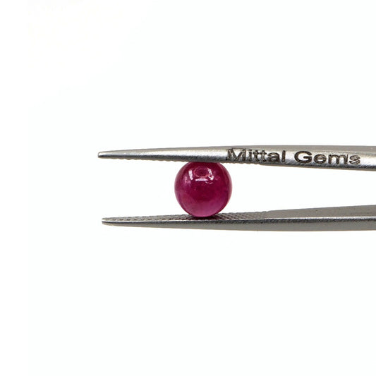 Natural Bangkok Ruby Calibrated Cabochon Rounds | 7mm & 8mm