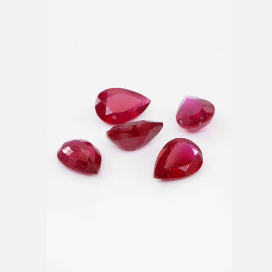 Natural Bangkok Ruby Calibrated Pears | 8x11mm & 9x12mm