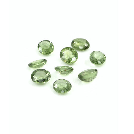 Natural Untreated Green Sapphire Calibrated Ovals | 3x4mm & 4x6mm