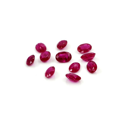 Natural Untreated Mozambique Ruby Calibrated Ovals | 3x5mm & 4x6mm