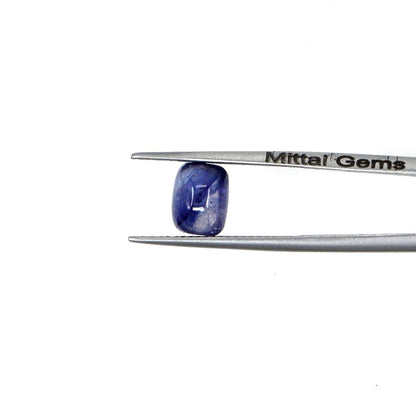 Natural Bangkok Blue sapphire Calibrated Cabochon Long Cushions | 5x7mm & 6x8mm