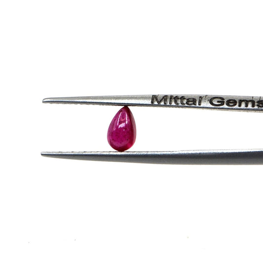 Natural Bangkok Ruby Calibrated Cabochon Pears | 3x5mm & 4x6mm