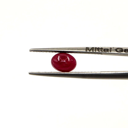 Natural Bangkok Ruby Calibrated Cabochon Ovals | 5x7mm & 6x8mm