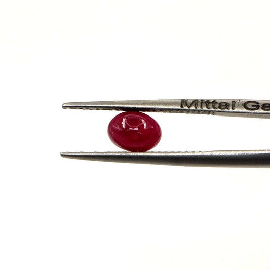 Natural Bangkok Ruby Calibrated Cabochon Ovals | 5x7mm & 6x8mm