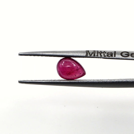 Natural Bangkok Ruby Calibrated Cabochon Pears | 5x7mm & 6x8mm