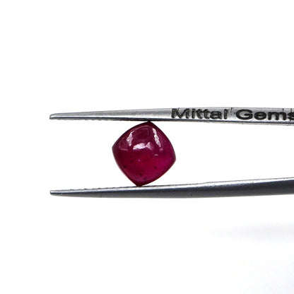 Natural Bangkok Ruby Calibrated Cabochon Cushions | 7mm & 8mm