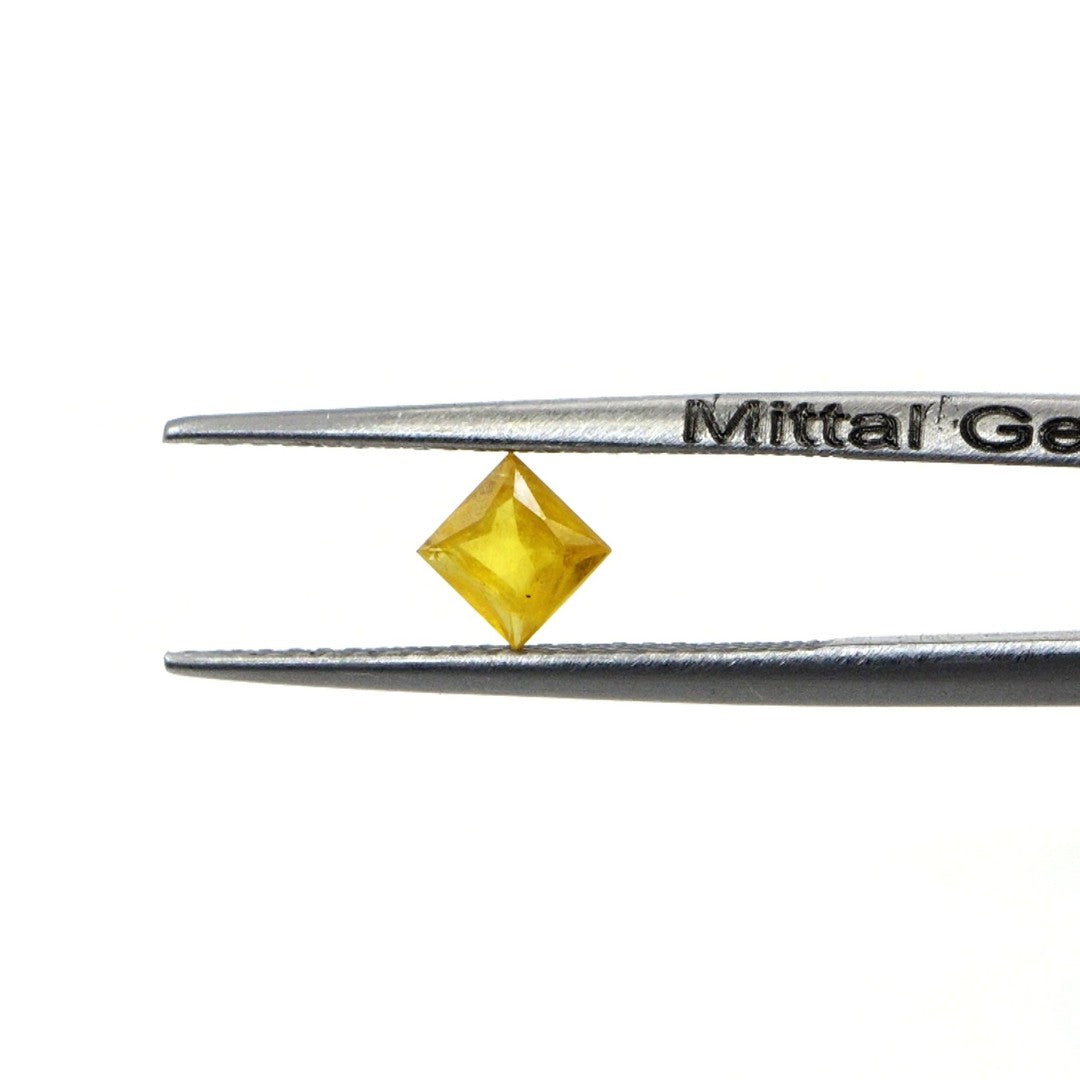 Natural Untreated Yellow Sapphire Calibrated Squares | 3mm & 3.5mm