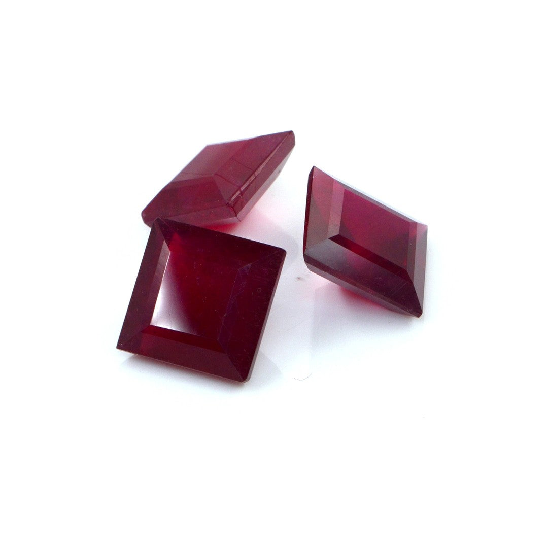 Natural Bangkok Ruby Calibrated Squares | 8mm & 9mm