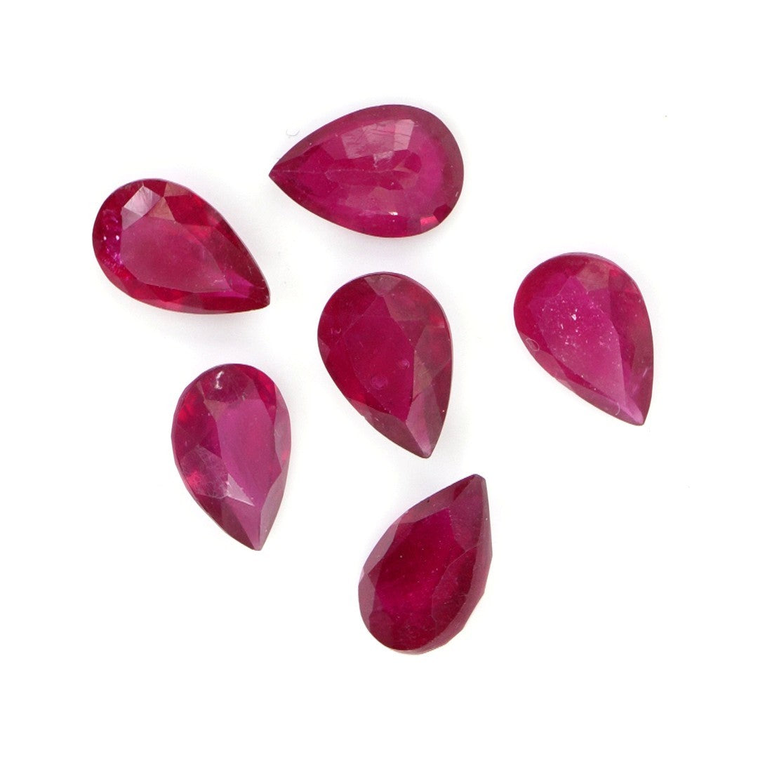 Natural Bangkok Ruby Calibrated Pears | 8x11mm & 9x13mm