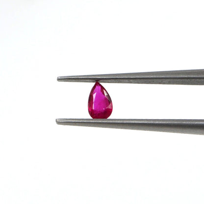 Natural Untreated Mozambique Ruby Calibrated Pears | 3x5mm & 4x6mm