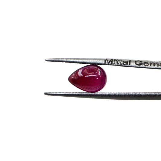 Natural Bangkok Ruby Calibrated Cabochon Pears | 7x9mm & 8x10mm