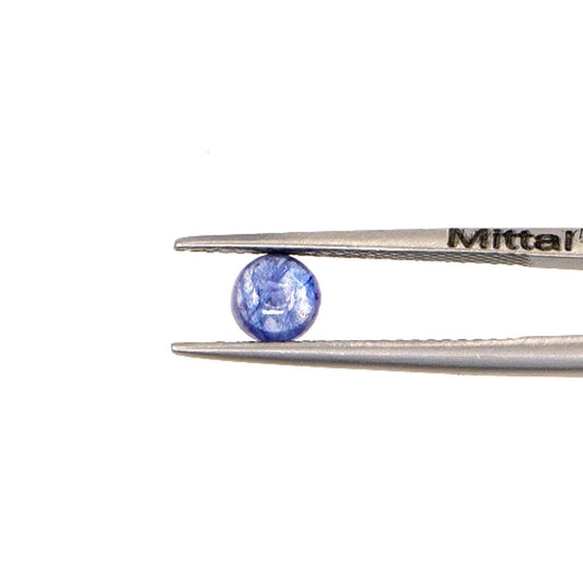 Natural Bangkok Blue Sapphire Calibrated Cabochon Rounds | 5mm & 6mm