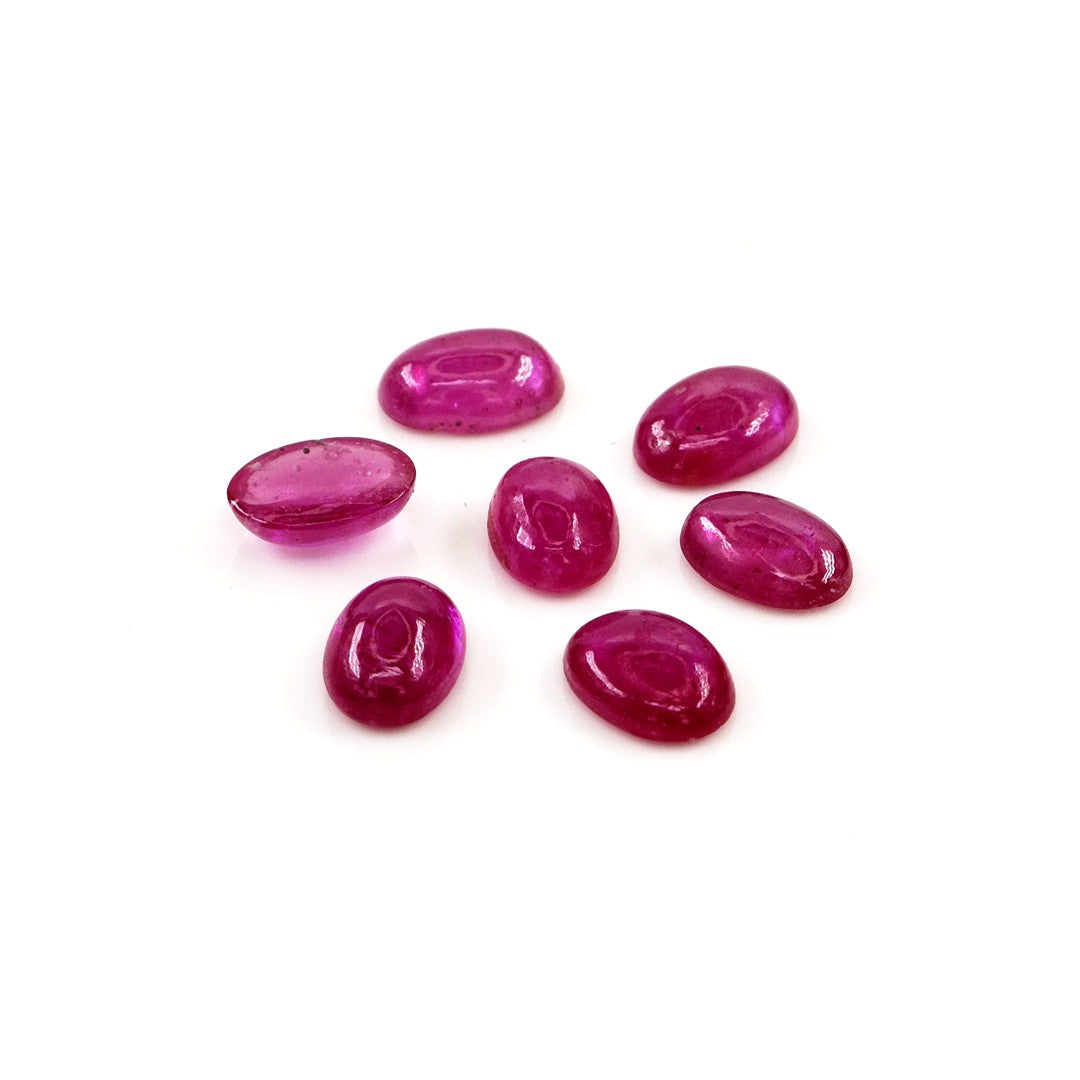 Natural Bangkok Ruby Calibrated Cabochon Ovals | 5x7mm & 6x8mm