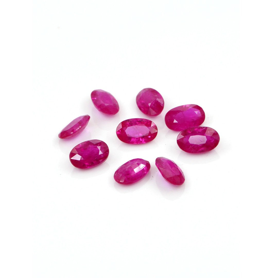Natural Untreated Mozambique Ruby Calibrated Ovals | 3x5mm & 4x6mm