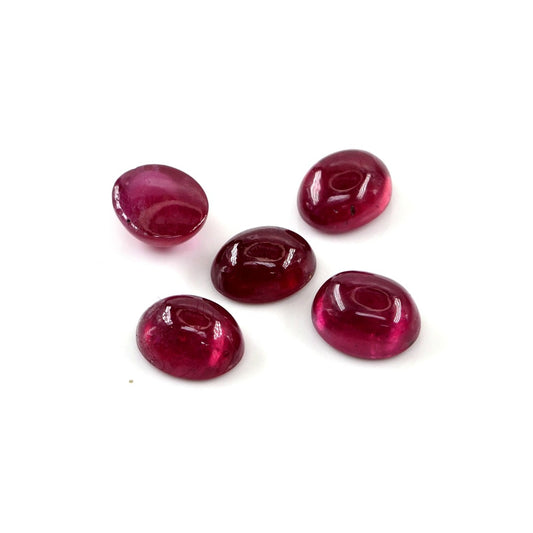 Natural Bangkok Ruby Calibrated Cabochon Ovals | 7x9mm & 8x10mm