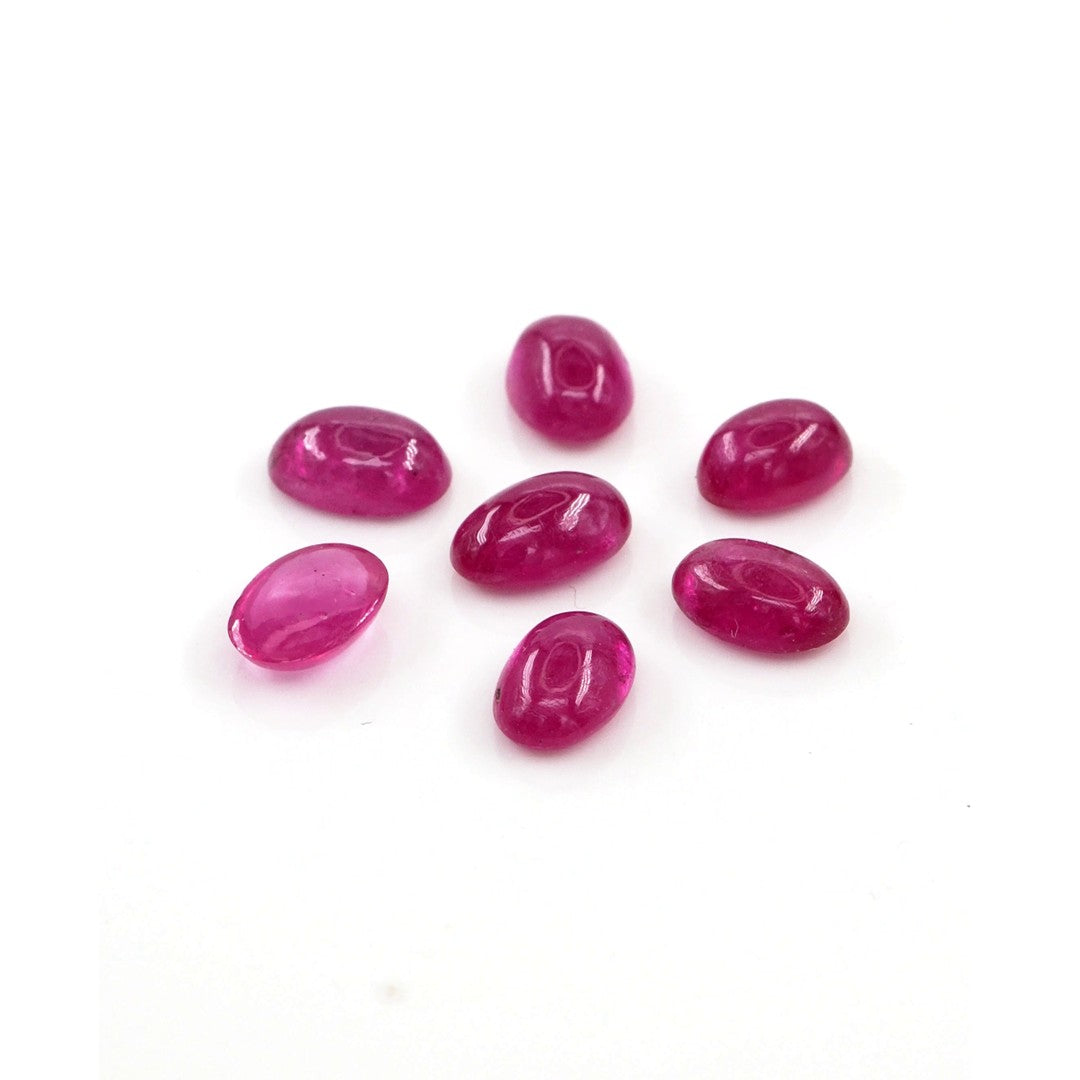 Natural Bangkok Ruby Calibrated Cabochon Ovals | 3x5mm & 4x6mm