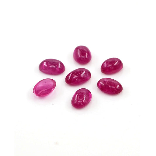 Natural Bangkok Ruby Calibrated Cabochon Ovals | 3x5mm & 4x6mm