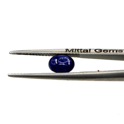 Natural Bangkok Blue Sapphire Calibrated Cabochon Ovals | 5x7mm & 6x8mm