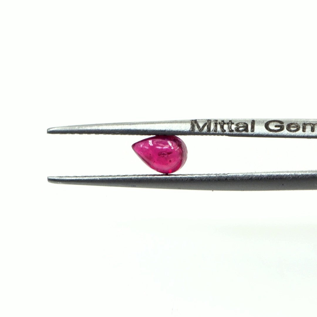 Natural Bangkok Ruby Calibrated Cabochon Pears | 3x5mm & 4x6mm