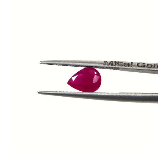 Natural Untreated Mozambique Ruby Calibrated Pears | 5x7mm & 6x8mm