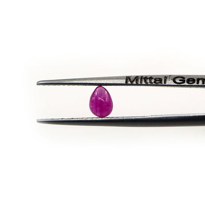 Natural Bangkok Ruby Calibrated Cabochon Pears | 3x5mm & 4x6mm