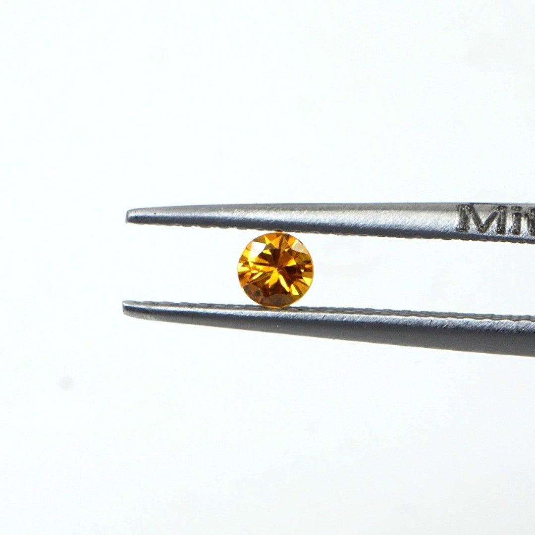 Natural Untreated Orange Sapphire Calibrated Rounds | 3mm & 3.5mm
