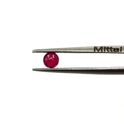 Natural Bangkok Ruby Calibrated Cabochon Rounds | 4mm & 4.5mm