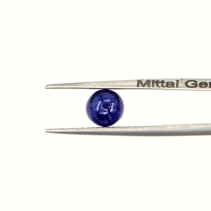Natural Bangkok Blue Sapphire Calibrated Cabochon Rounds | 5mm & 6mm