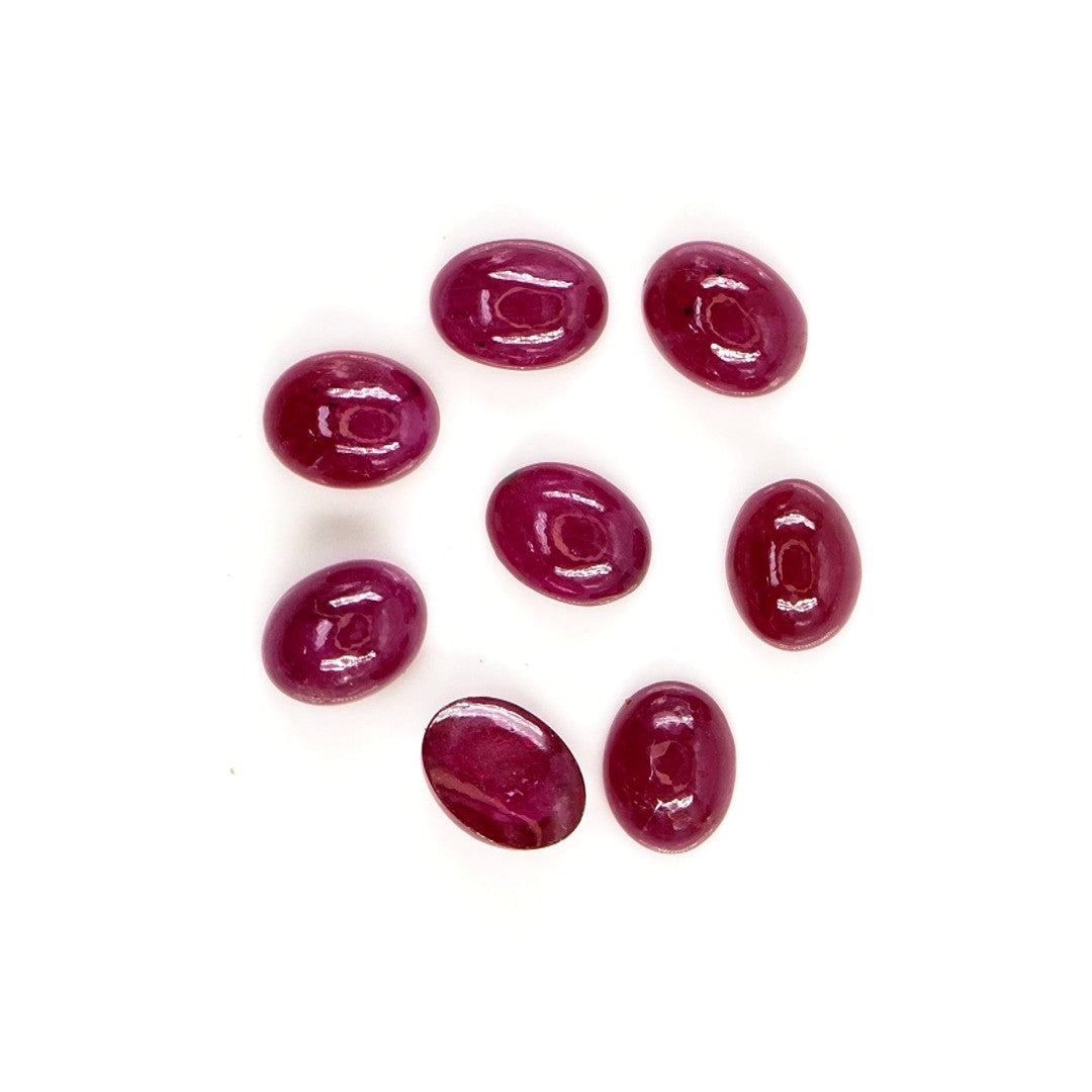 Natural Bangkok Ruby Calibrated Cabochon Ovals | 5x7mm & 6x8mm