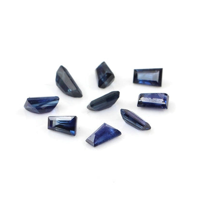 Natural Untreated Bangkok Blue Sapphire Calibrated Baguettes | 2x3x5mm