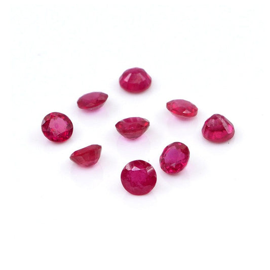 Natural Bangkok Ruby Calibrated Rounds | 3mm & 4mm