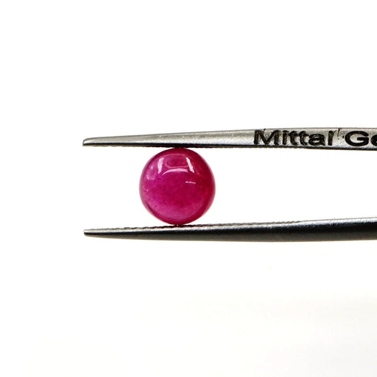 Natural Bangkok Ruby Calibrated Cabochon Rounds | 7mm & 8mm