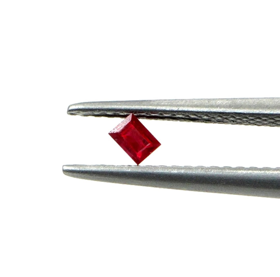 Natural Untreated Red Sapphire Calibrated Baguettes | 3x4mm & 4x5mm