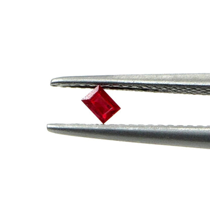 Natural Untreated Red Sapphire Calibrated Baguettes | 3x4mm & 4x5mm