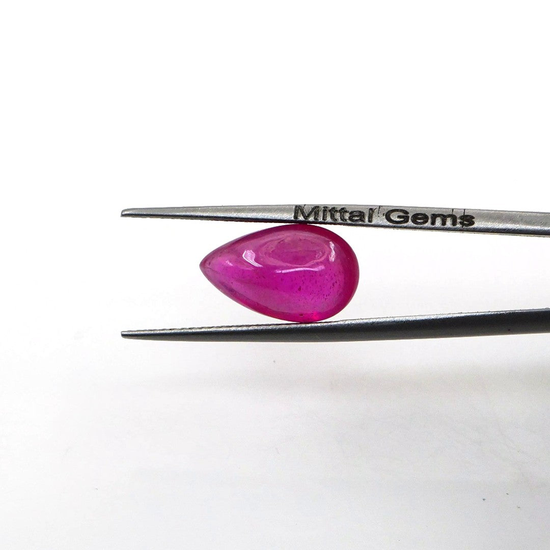 Natural Bangkok Ruby Calibrated Cabochon Pears | 5x7mm & 6x8mm