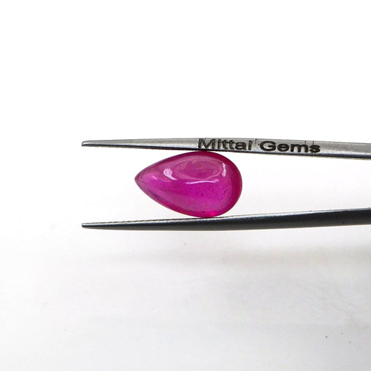 Natural Bangkok Ruby Calibrated Cabochon Pears | 5x7mm & 6x8mm