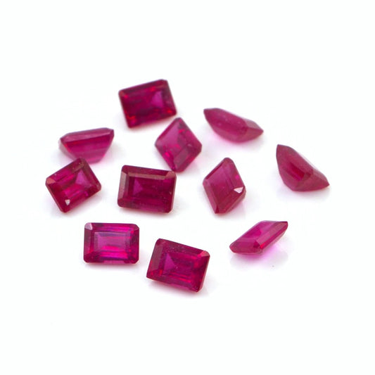 Natural Bangkok Ruby Calibrated Octagons | 5x6mm & 6x7mm