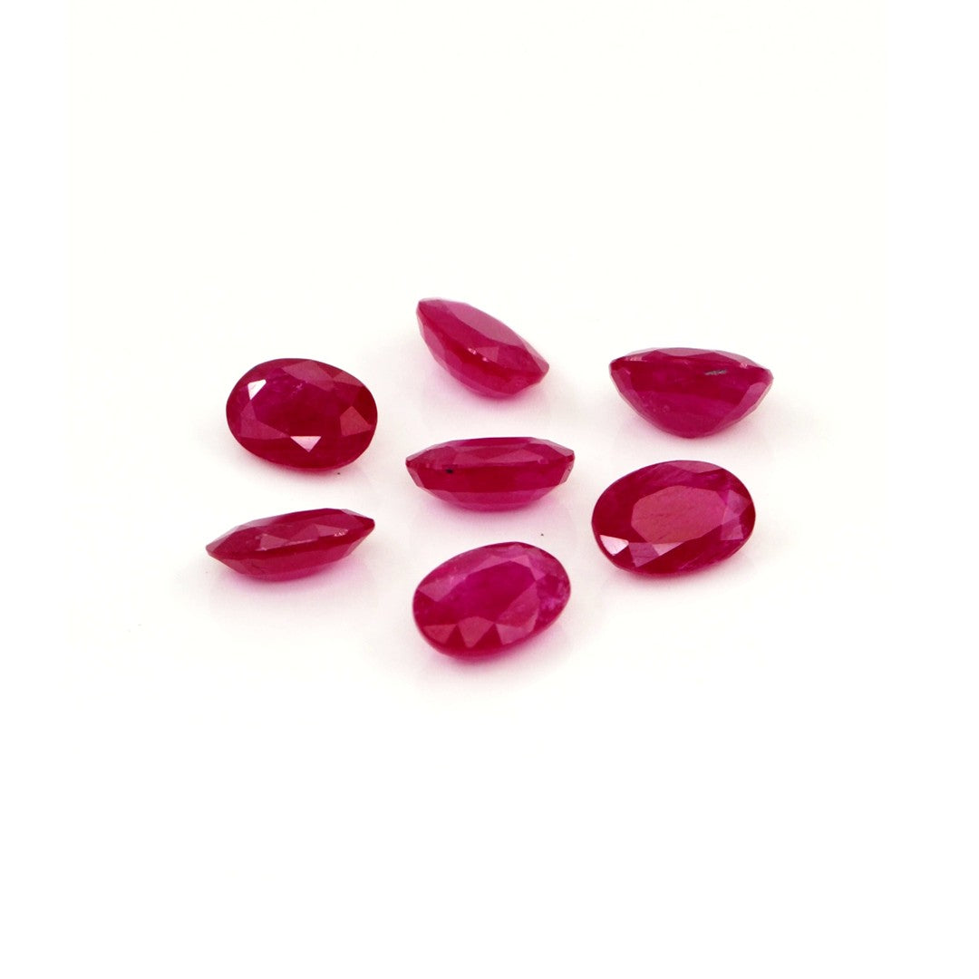 Natural Untreated Mozambique Ruby Calibrated Ovals | 3x5mm & 4x6mm